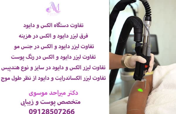 فرق لیزر دایود و الکس در هزینه